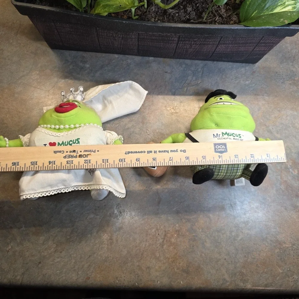 Mr. & Mrs. Mucus Bride & Groom Mucinex Advertisement Promo Plush Stuffed Toys